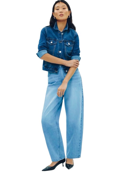 Reitmans Denim - NWT Reitmans Light Blue High Rise Barrel Leg Jeans (33x28)